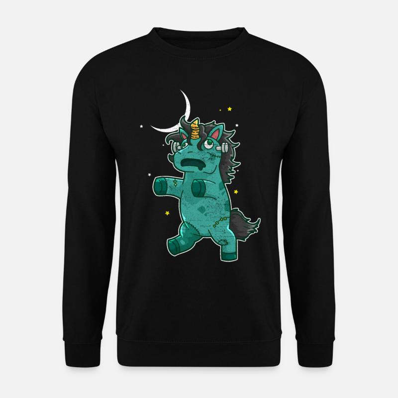 Halloween Zombie Einhorn - Unisex Pullover - Schwarz