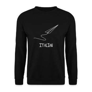 Italienisch - Unisex Pullover - Schwarz - Vorne - Alina (178cm) & Michal (187cm)