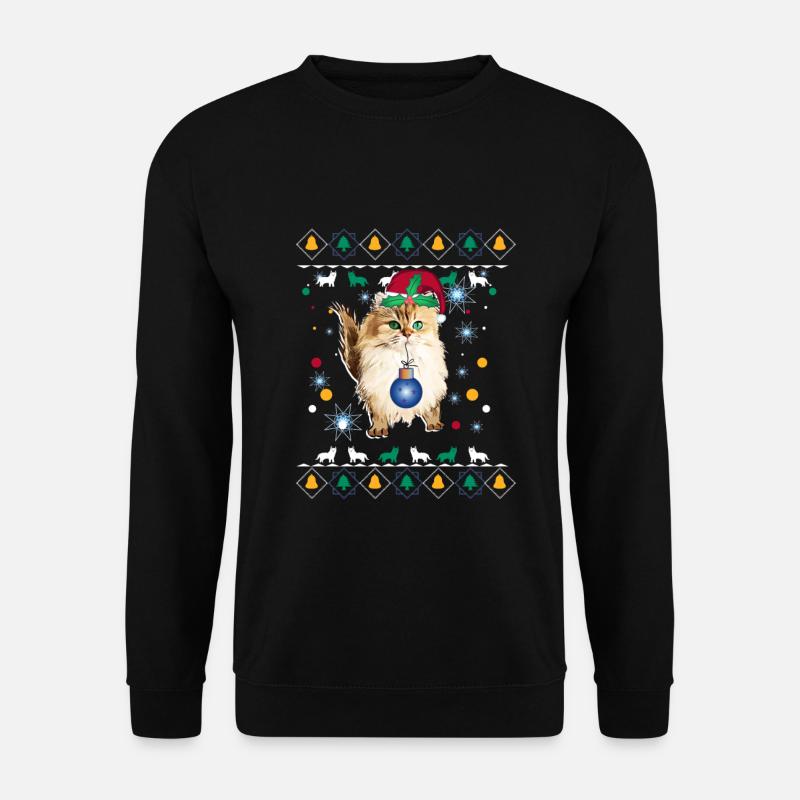 Chat noël père noël - Sweat-shirt Unisexe - noir