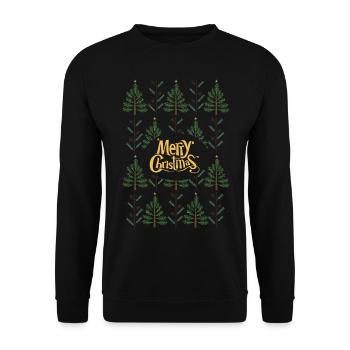 Forêt joyeux noel - Sweat-shirt Unisexe - noir - Devant - Alina (178cm) & Michal (187cm)