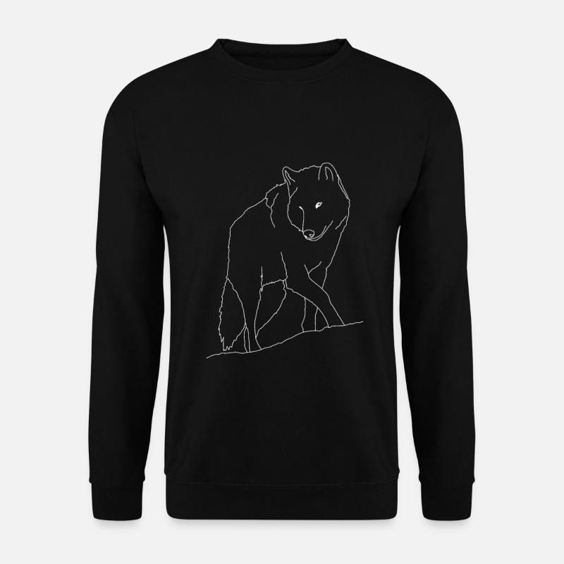 wolf - Unisex Sweatshirt - black