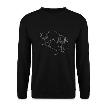 Panther - Unisex Pullover - Schwarz - Vorne - Alina (178cm) & Michal (187cm)