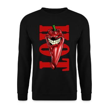 Hot chilli vegetables man woman child - Unisex Sweatshirt - black - Front - Alina (178cm) & Michal (187cm)