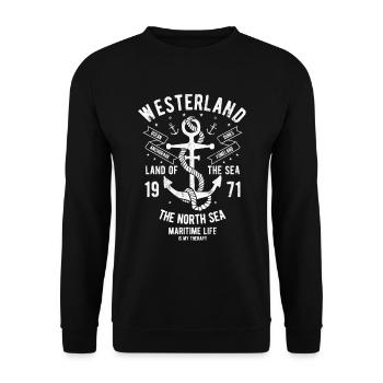 WESTERLAND SYLT NORDSEE Therapy Gifts Shirts - Unisex Sweatshirt - black - Front - Alina (178cm) & Michal (187cm)