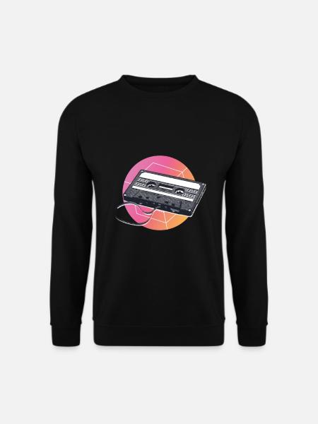 80s Vintage Cassette - Unisex Pullover - Schwarz