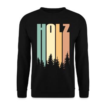 WOOD SAW CHAINSAW GIFT FOREST FORESTER PROFESSION - Unisex Sweatshirt - black - Front - Alina (178cm) & Michal (187cm)