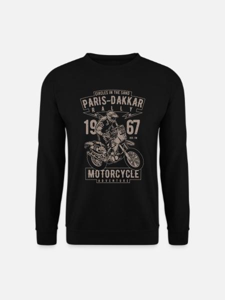Paris Dakkar Rally Motorcycle - Unisex Pullover - Schwarz