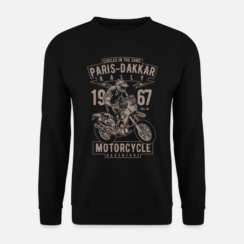 Paris Dakkar Rally Motorcycle - Unisex Sweatshirt - black