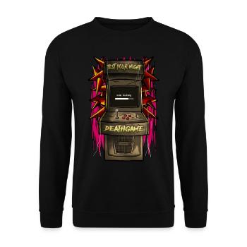 Arcade DeathGame - Unisex Sweatshirt - black - Front - Alina (178cm) & Michal (187cm)