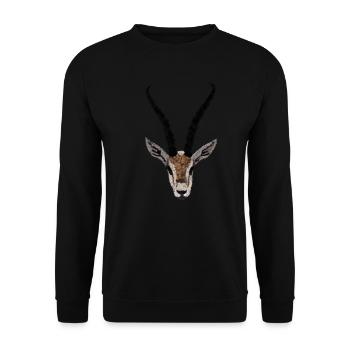 gazelle - Unisex Sweatshirt - black - Front - Alina (178cm) & Michal (187cm)
