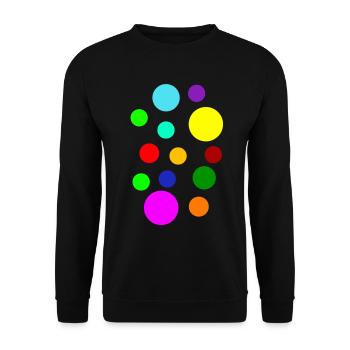 Colorful dots - Unisex Sweatshirt - black - Front - Alina (178cm) & Michal (187cm)