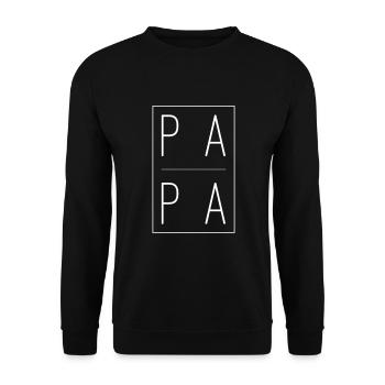 Papa - Unisex Pullover - Schwarz - Vorne - Alina (178cm) & Michal (187cm)
