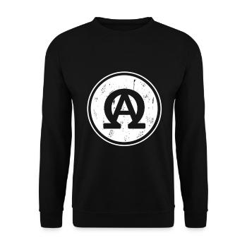 ALPHA OMEGA - Unisex Sweatshirt - black - Front - Alina (178cm) & Michal (187cm)