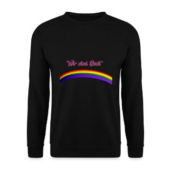 Coloré gay gay lesbienne Antifa - Sweat-shirt Unisexe - noir - Devant - Alina (178cm) & Michal (187cm)