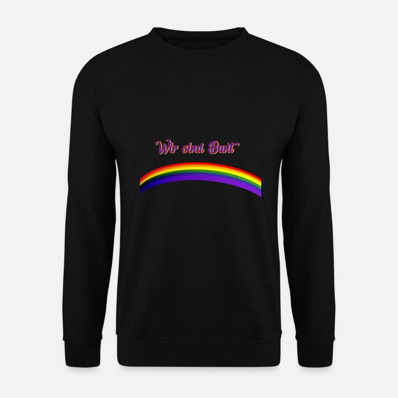 Bunt Schwul Gay Lesbisch Antifa - Unisex Pullover - Schwarz
