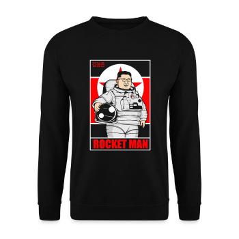 Rocketman Kim - Unisex Sweatshirt - black - Front - Alina (178cm) & Michal (187cm)