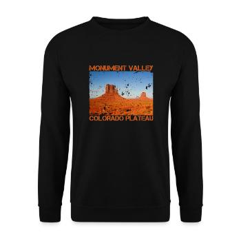 Monument Valley USA Western - Unisex Pullover - Schwarz - Vorne - Alina (178cm) & Michal (187cm)