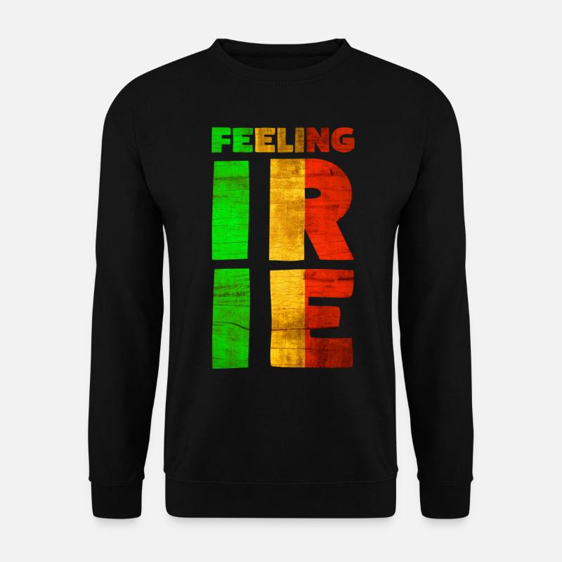 FEELING IRIE Jamaica Rasta Devise - Sweat-shirt Unisexe - noir