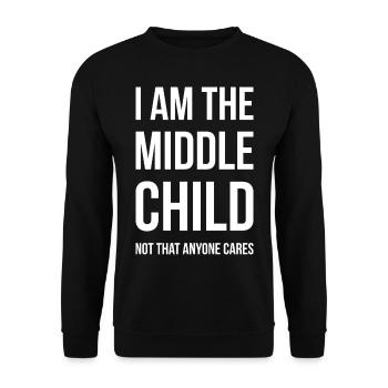 Mittleres Kind I - Unisex Pullover - Schwarz - Vorne - Alina (178cm) & Michal (187cm)