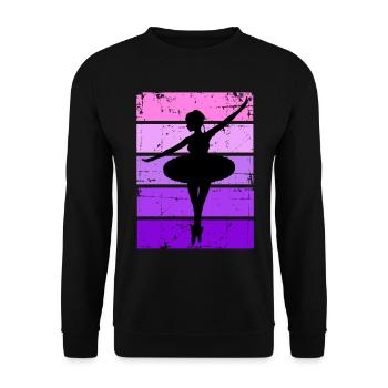 Ballerina Ballet Dancer Pink - Unisex Sweatshirt - black - Front - Alina (178cm) & Michal (187cm)