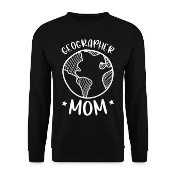 Geographer Mama GeographGeograph Geographer - Unisex Sweatshirt - black - Front - Alina (178cm) & Michal (187cm)