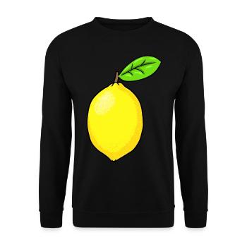 citron acide émotion émotion fruit citron - Sweat-shirt Unisexe - noir - Devant - Alina (178cm) & Michal (187cm)