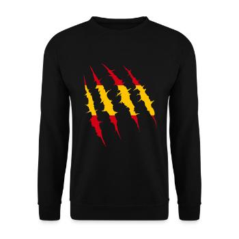 Espagne drapeau de griffe pays drapeau de l’équipe fan - Sweat-shirt Unisexe - noir - Devant - Alina (178cm) & Michal (187cm)