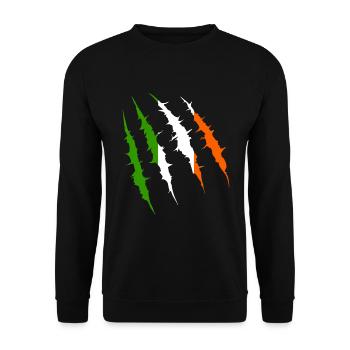 Irlande drapeau à la griffe pays drapeau de l’équipe fan - Sweat-shirt Unisexe - noir - Devant - Alina (178cm) & Michal (187cm)