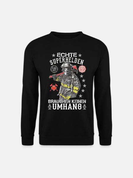 Feuerwehrmann Held Feuerwehr - Unisex Pullover - Schwarz