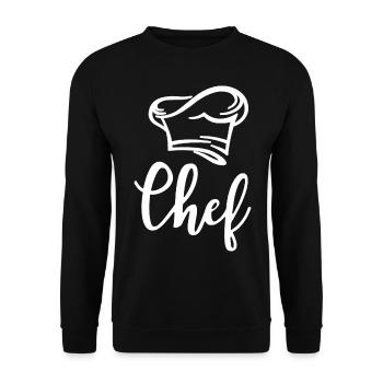 Chef Koch Küchenchef - Unisex Sweatshirt - black - Front - Alina (178cm) & Michal (187cm)