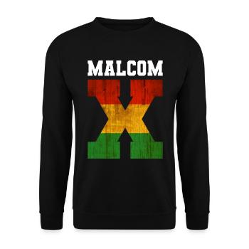 MALCOM X - Unisex Pullover - Schwarz - Vorne - Alina (178cm) & Michal (187cm)