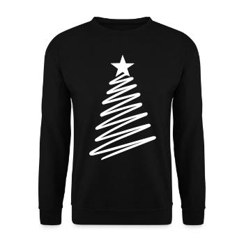 Christbaum Weihnachten Tanne - Unisex Pullover - Schwarz - Vorne - Alina (178cm) & Michal (187cm)