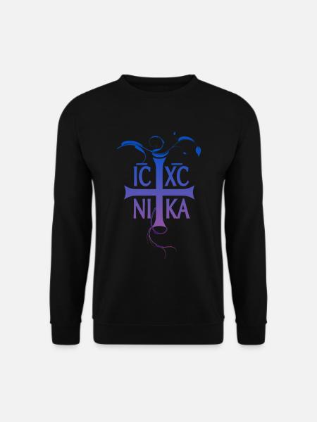 IC XC NIKA -Kreuz - Unisex Pullover - Schwarz