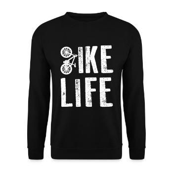 Bicycle Rider Bike Life Cycling - Unisex Sweatshirt - black - Front - Alina (178cm) & Michal (187cm)