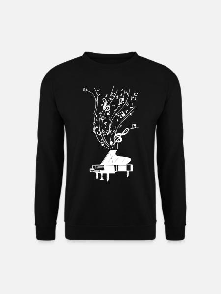 Klavier Instrument Pianist Musik - Unisex Pullover - Schwarz