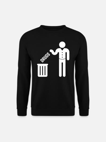 Drugs To The Dustbin! - Unisex Sweatshirt - black