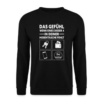 Snus Tabak Nikotin - Unisex Pullover - Schwarz - Vorne - Alina (178cm) & Michal (187cm)