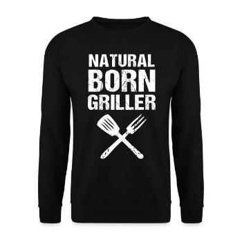 Natural Born Griller Grill - Sweat-shirt Unisexe - noir - Devant - Alina (178cm) & Michal (187cm)