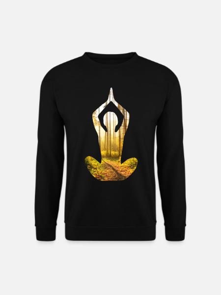 Forêt de Yoga - Sweat-shirt Unisexe - noir