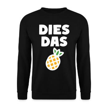 Dies Das Ananas - Unisex Pullover - Schwarz - Vorne - Alina (178cm) & Michal (187cm)