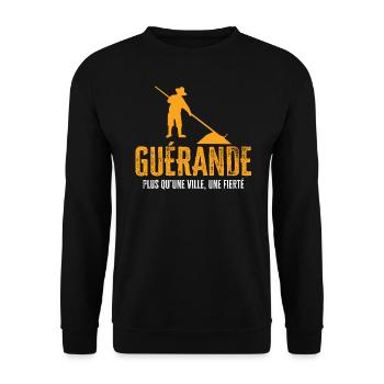 Guérande Marais Salant Fierté Ville Guérandais - Sweat-shirt Unisexe - noir - Devant - Alina (178cm) & Michal (187cm)