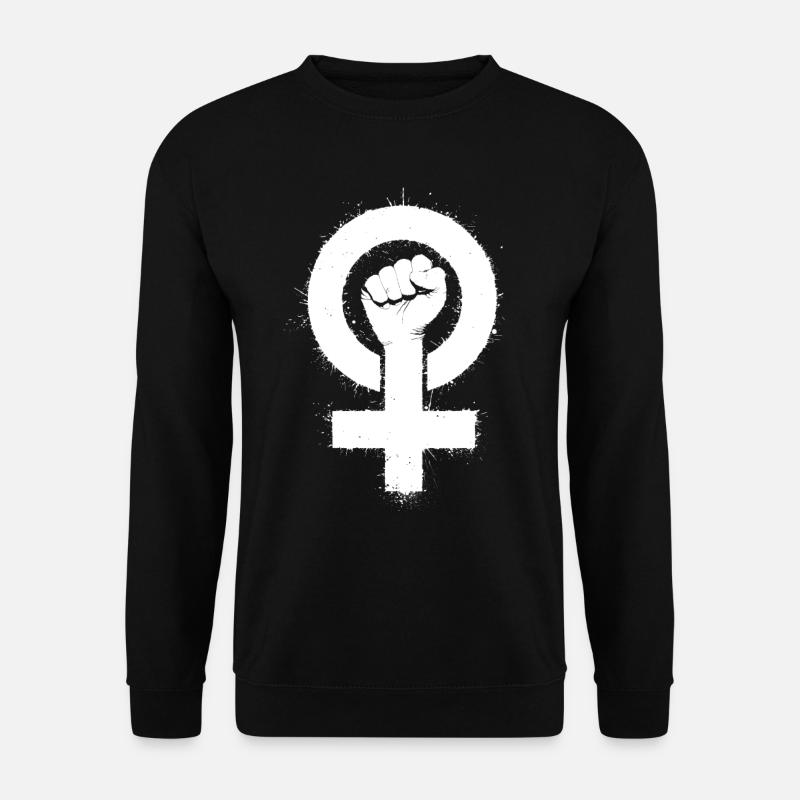 FEMINISMUS LOGO weiß - Unisex Pullover - Schwarz