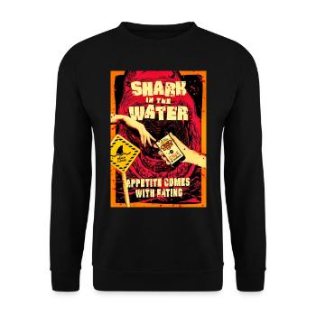 Shark in the water - Sweat-shirt Unisexe - noir - Devant - Alina (178cm) & Michal (187cm)
