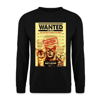 Copycat - Sweat-shirt Unisexe - noir - Devant - Alina (178cm) & Michal (187cm)