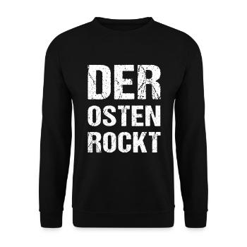 Der Osten Rockt Ossi DDR Ostdeutschland - Unisex Pullover - Schwarz - Vorne - Alina (178cm) & Michal (187cm)