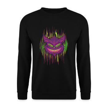 Böse Katze - Unisex Pullover - Schwarz - Vorne - Alina (178cm) & Michal (187cm)