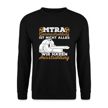 MTRA Medizinisch-Technischer Radiologie Assistent - Unisex Pullover - Schwarz - Vorne - Alina (178cm) & Michal (187cm)