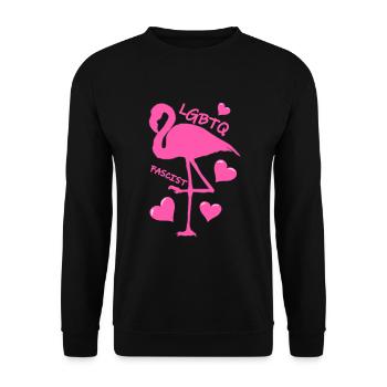 LGBTQ FASCIST - Unisex Pullover - Schwarz - Vorne - Alina (178cm) & Michal (187cm)