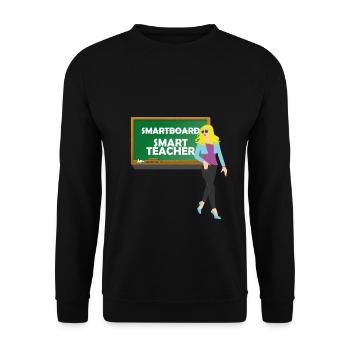 Enseignant intelligent - Sweat-shirt Unisexe - noir - Devant - Alina (178cm) & Michal (187cm)