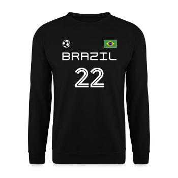 Brasil 2022 Brazil Jersey Football Fan - Unisex Sweatshirt - black - Front - Alina (178cm) & Michal (187cm)